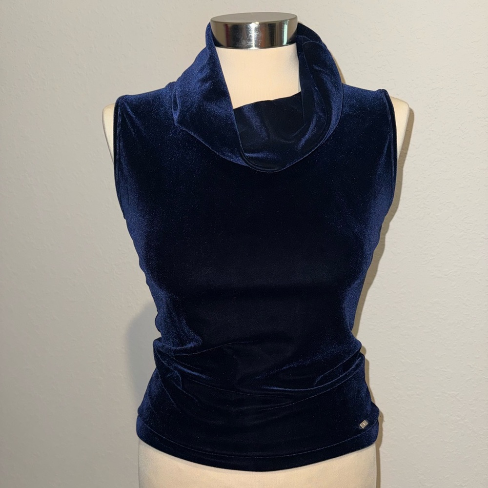 Vintage Tommy Hilfiger Elegant Navy Blue Top